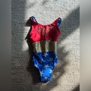 Gymnastics Leotard Wonder Woman themed!